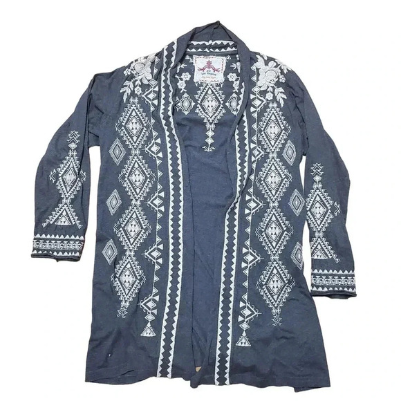 Johnny Was Large Tulia Embroidered Duster Cardigan Size L - Picture 3 of 9